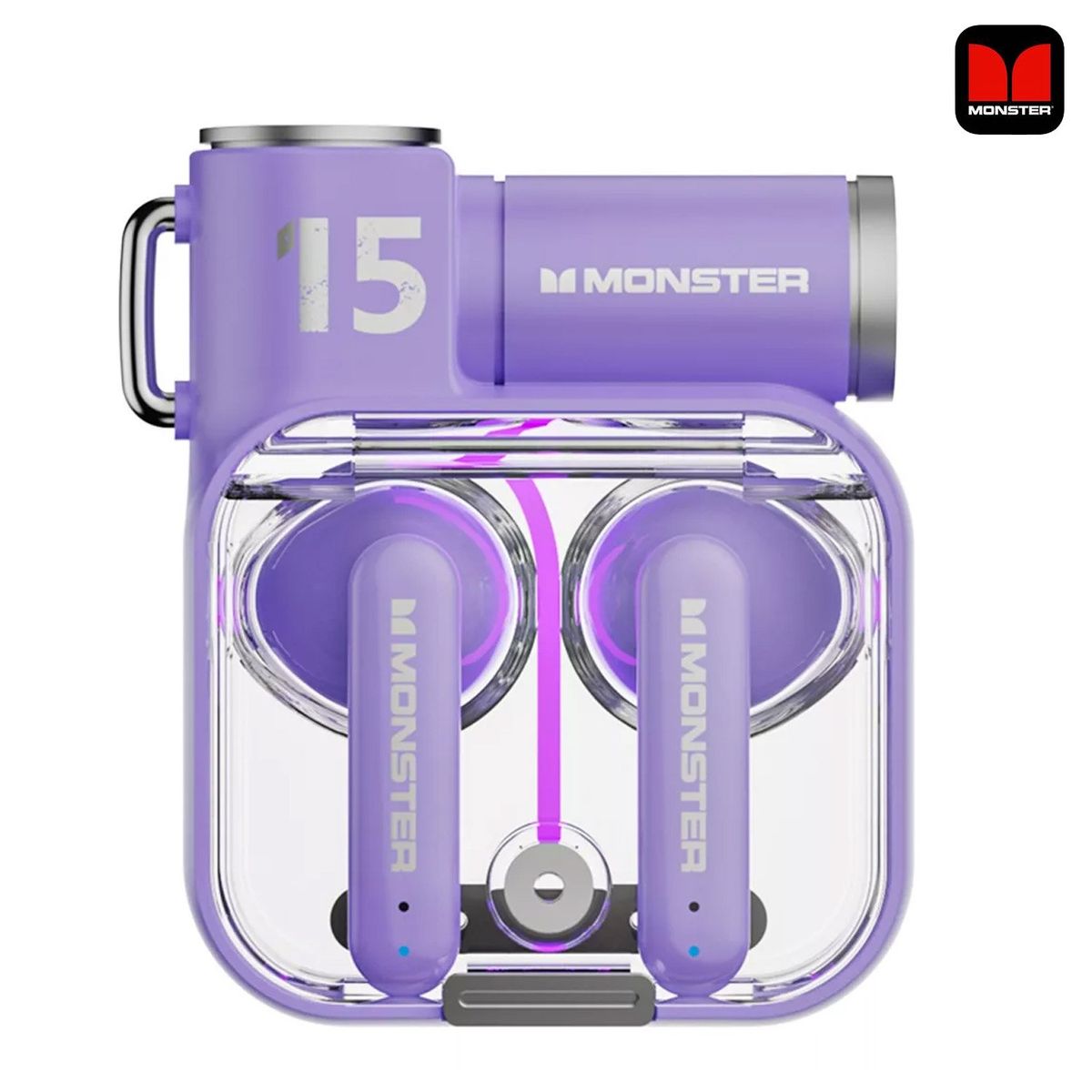 MONSTER - Audífonos inalámbricos Monster Airmars XKT15 Violeta Bluetooth 5.3