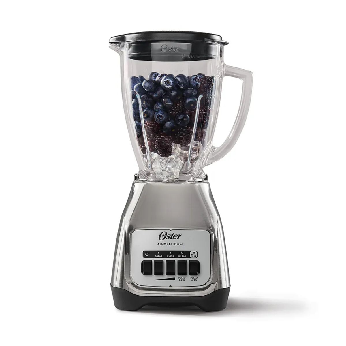 OSTER - Licuadora Oster de 1.5L con 2 velocidades Plateada Kaliman BLSTKAG NPB