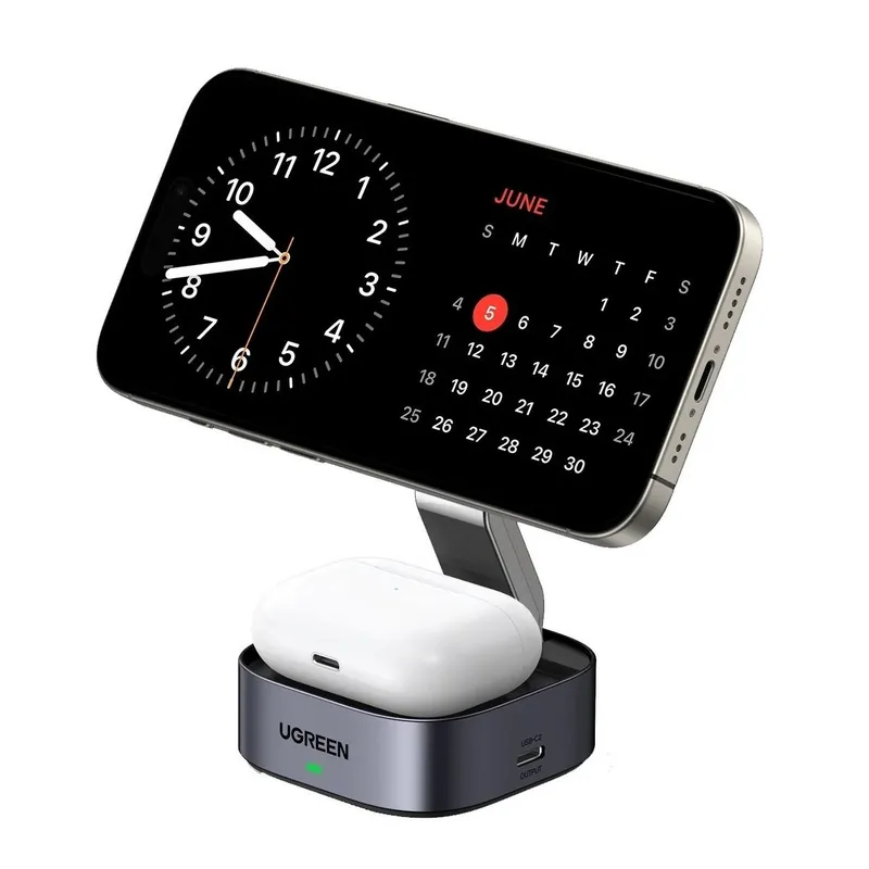 UGREEN - Cargador Inalámbrico Magnético Plegable 2 en 1 Ugreen W526 - 35278