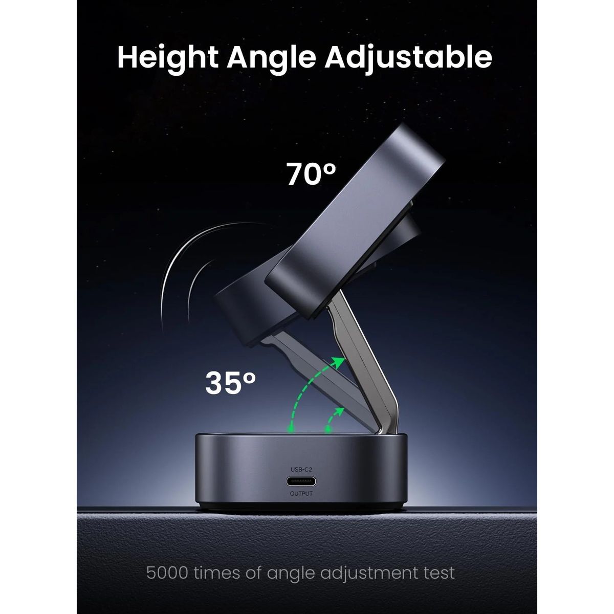 UGREEN - Cargador Inalámbrico Magnético Plegable 2 en 1 Ugreen W526 - 35278