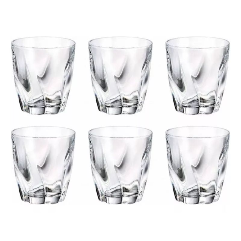 INSPIRA - Set x6 vasos de vidrio elegante