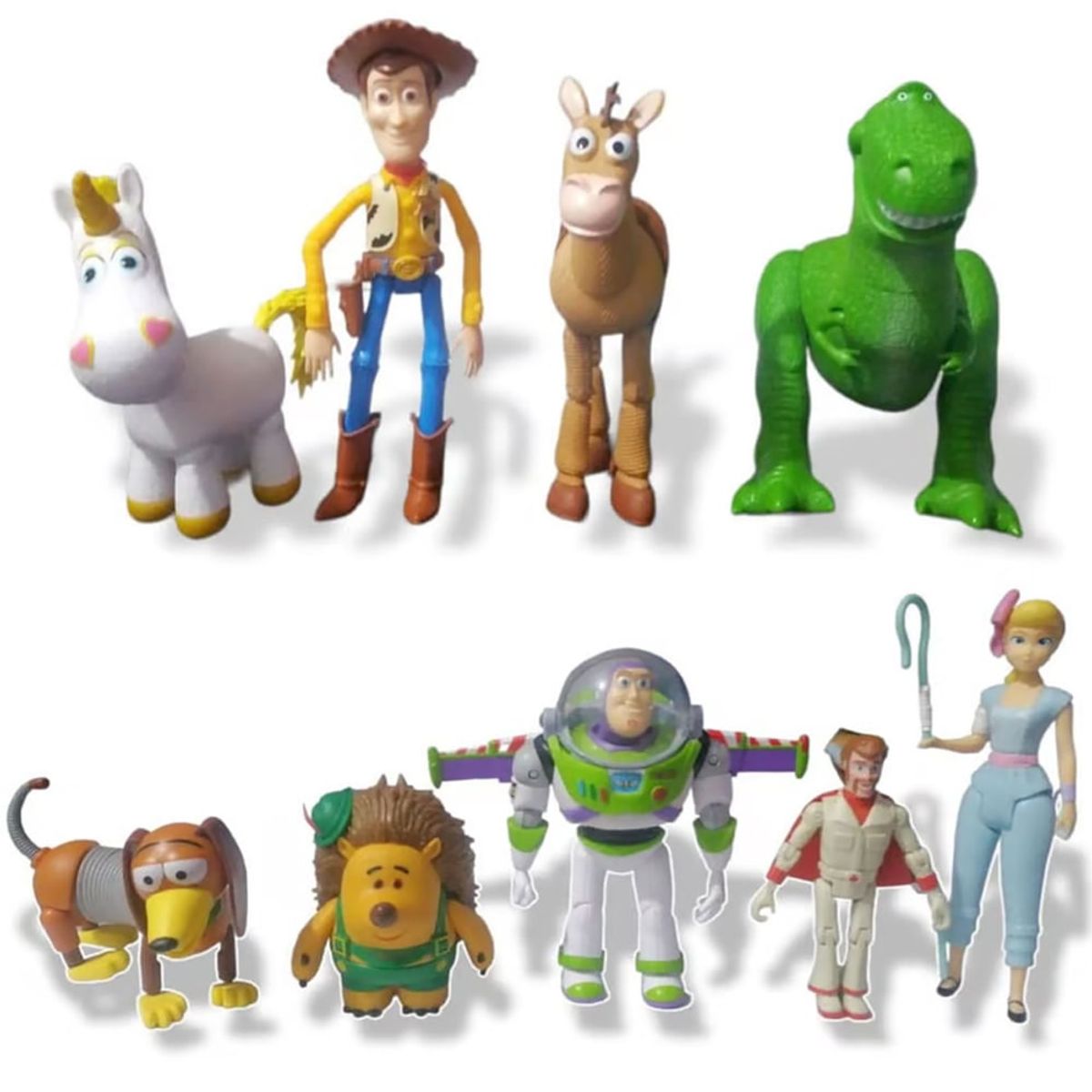 DISNEY PIXAR - Muñecos de Jebe Toy Story Articulados Set de 9 Modelo 1