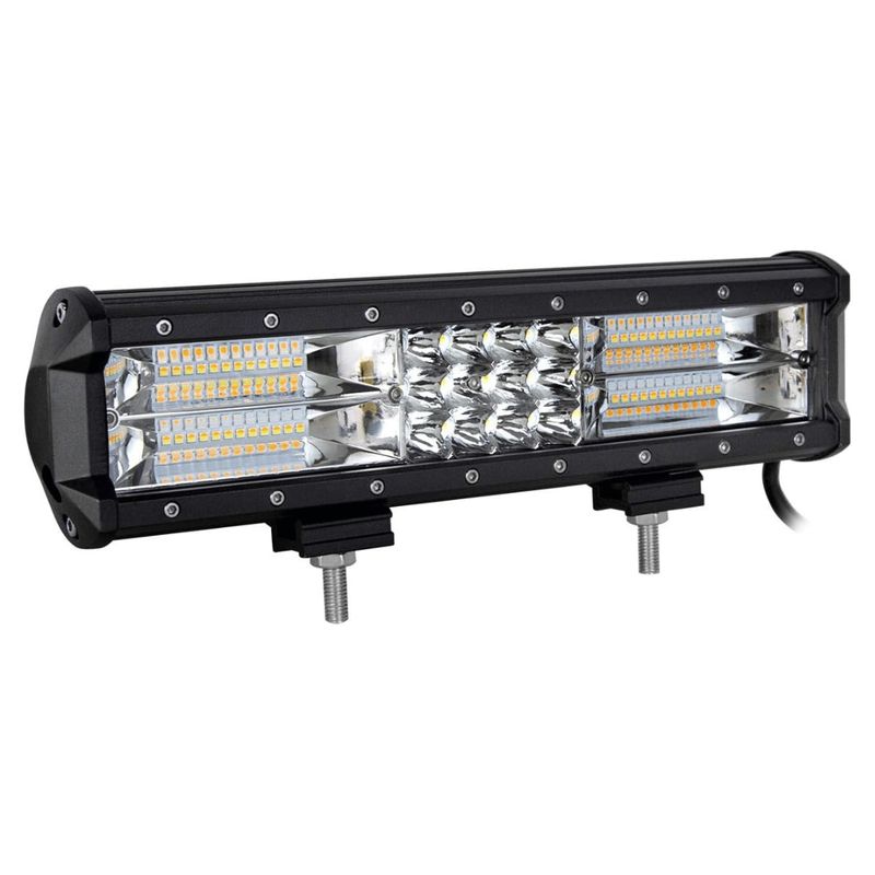 INMESOL - BARRA LED LUZ BLANCA+ÁMBAR FLASH 60 LEDS 180W 32CM