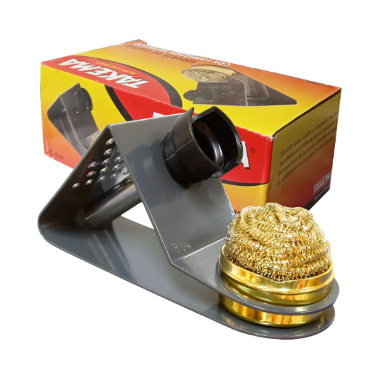 TAKEMA - Soporte para Cautín con Limpiador de Puntas ZD-10W TAKEMA
