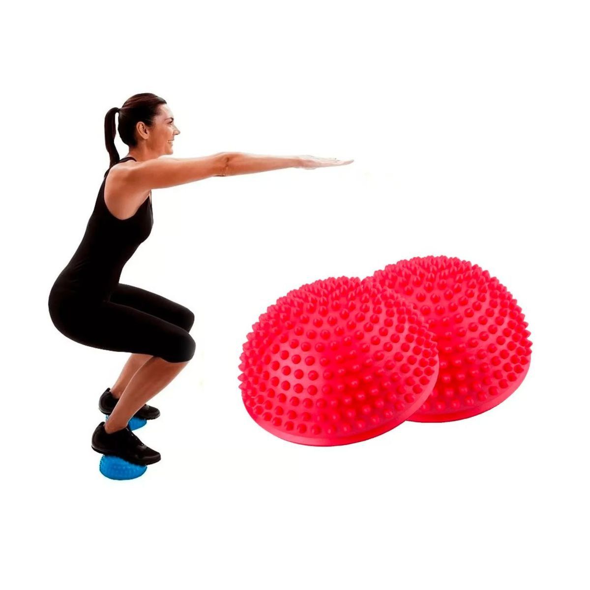GENERICO - Mini Bosu Yoga Pilates Rojo Unidad