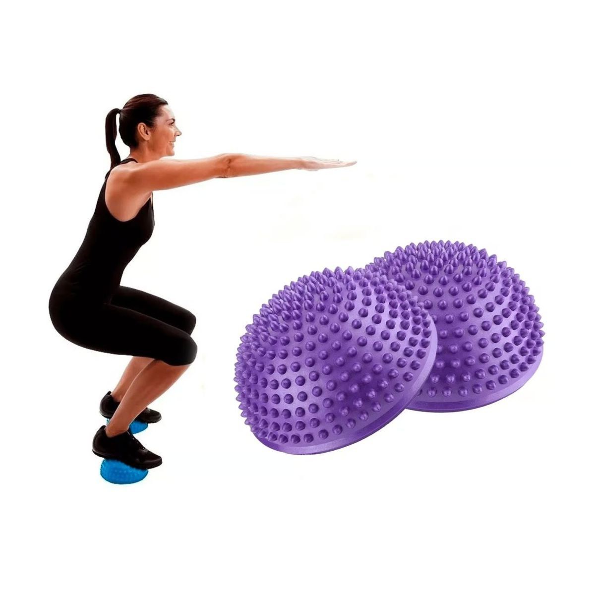 GENERICO - Mini Bosu Yoga Pilates Morado Unidad