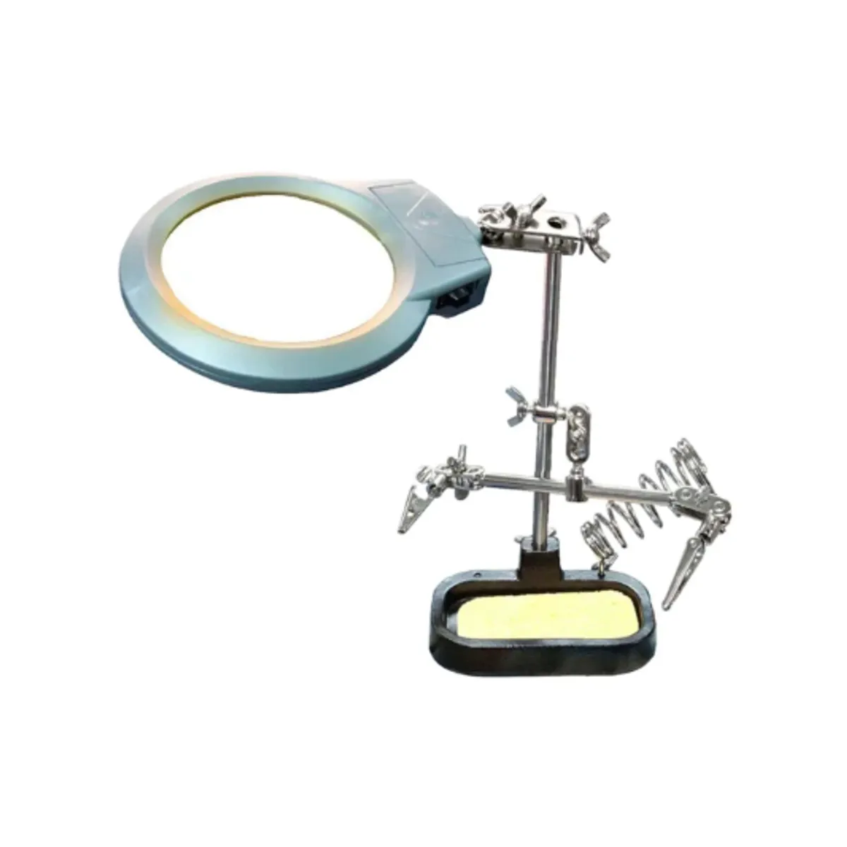 TAKEMA - Soporte para Cautín con Lupa Luz LED y Pinzas ZD-10MB TAKEMA