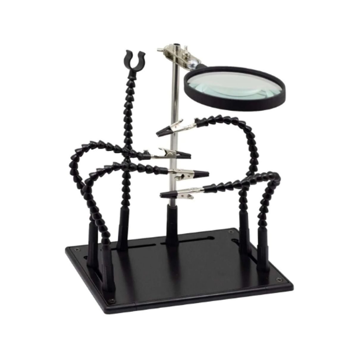 TAKEMA - Soporte para Soldar con Lupa y Pinzas LED ZD-11P-1 TAKEMA