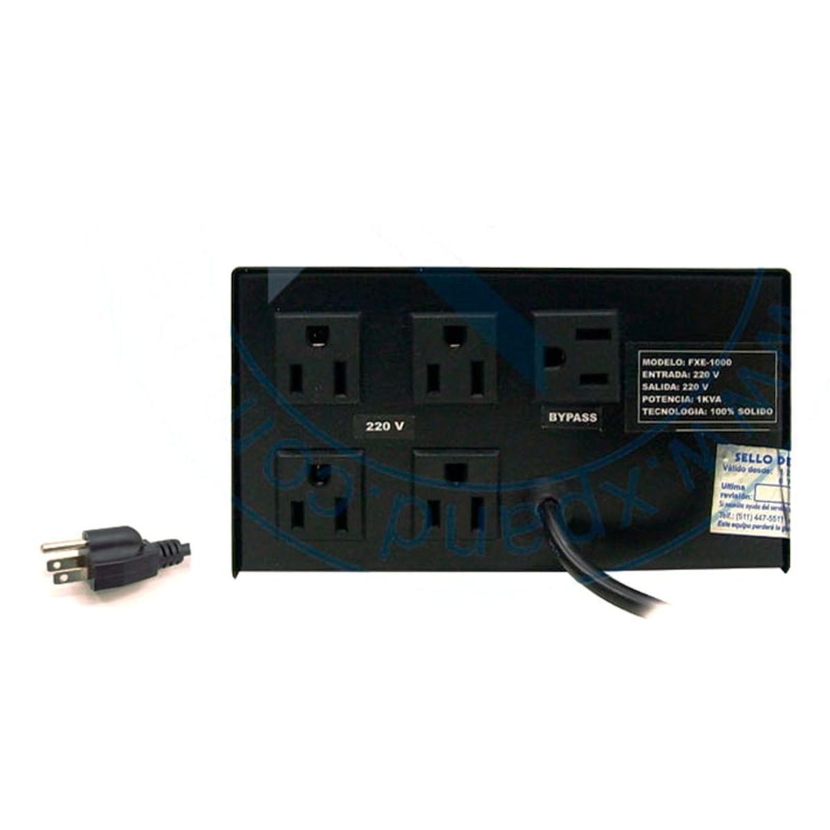 ELISE - Estabilizador Elise - Fase FXE-10 Sólido 1 0kVA 4x220VAC 1xBy-Pass