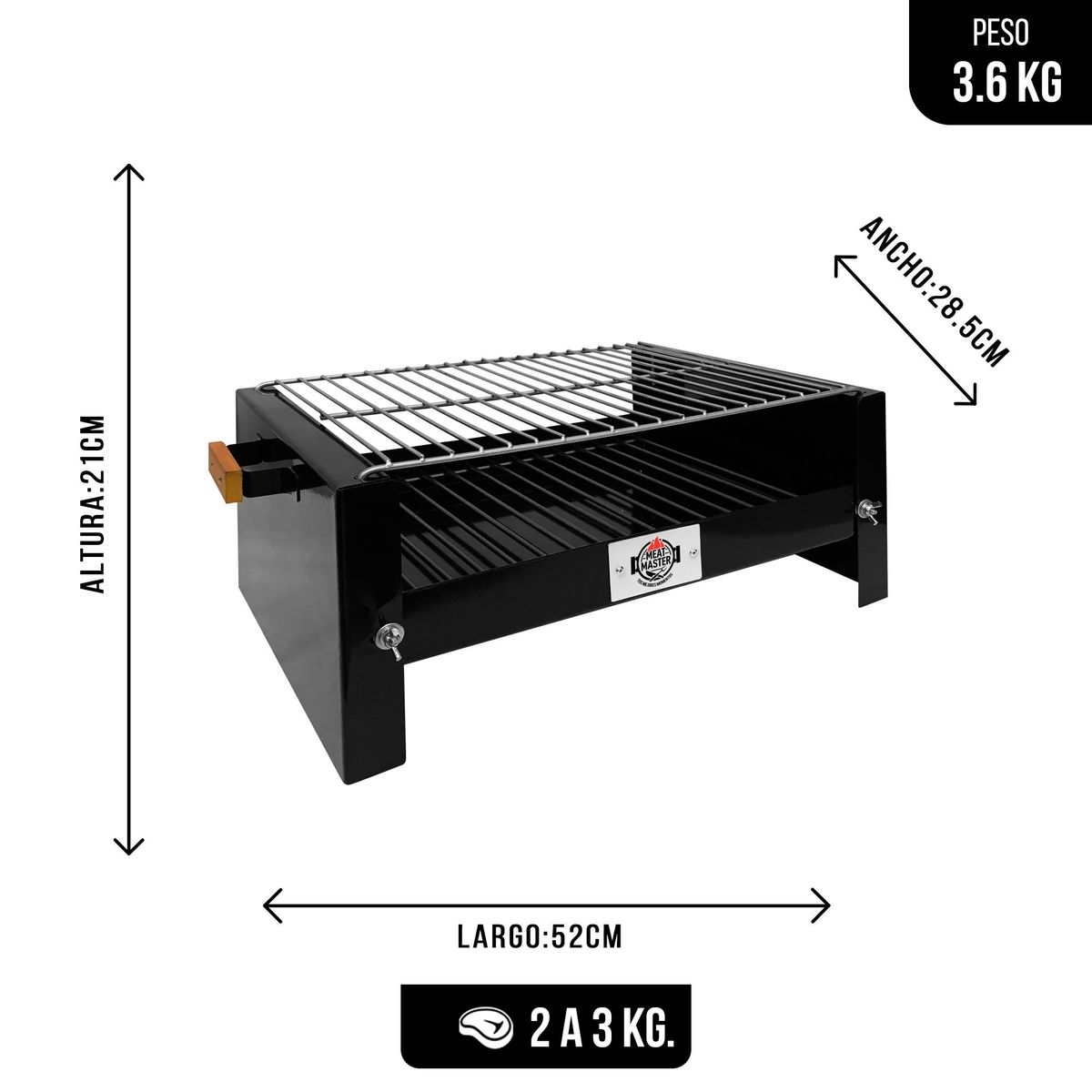 MEAT MASTER - Parrilla Chica Plegable - Meat Master