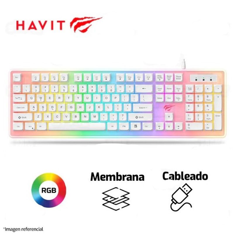 HAVIT - Teclado Havit Gamenote Kb876L-SP Alámbrico