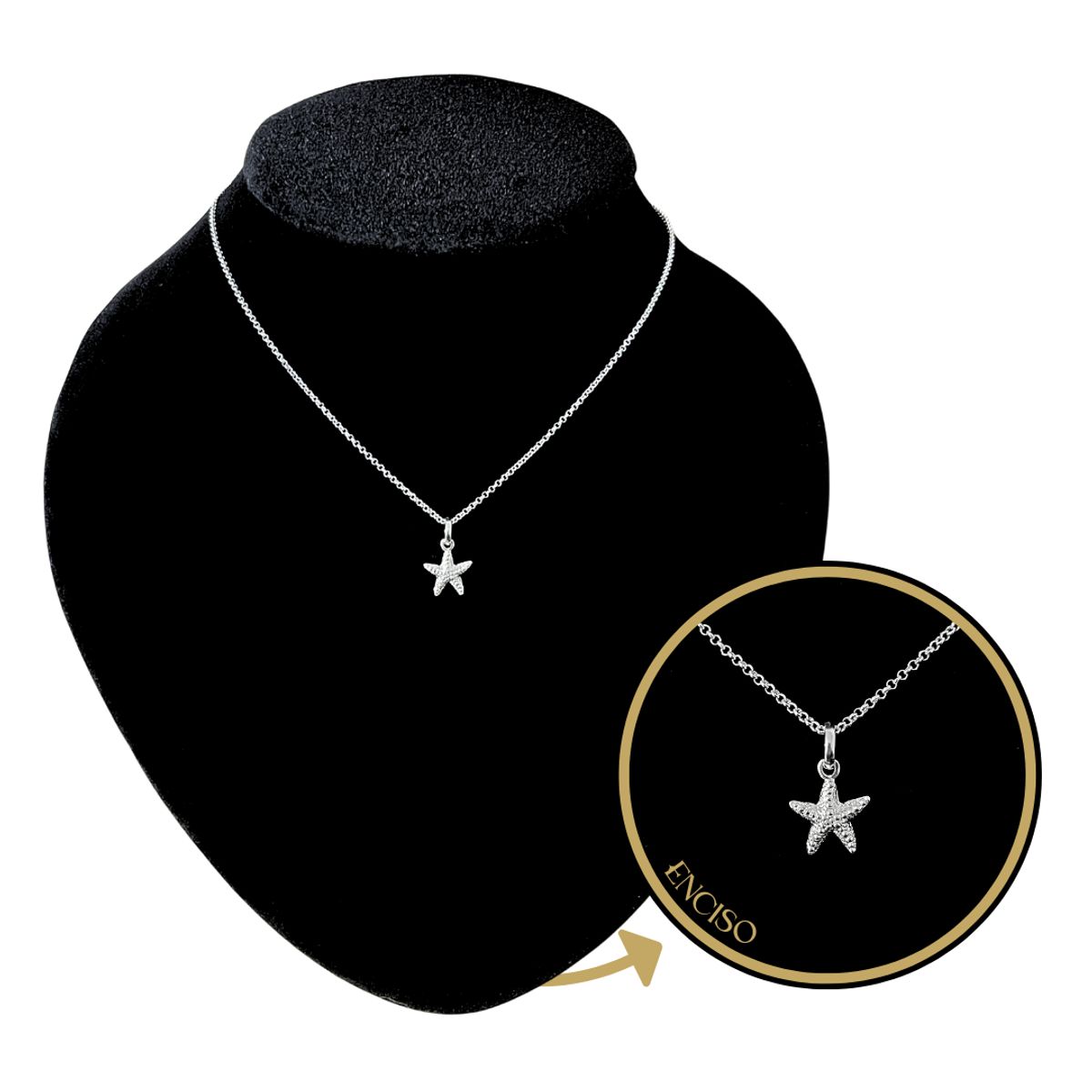 GENERICO - Collar Mujer Estrella Mar Joya Regalo Niña Plata 925