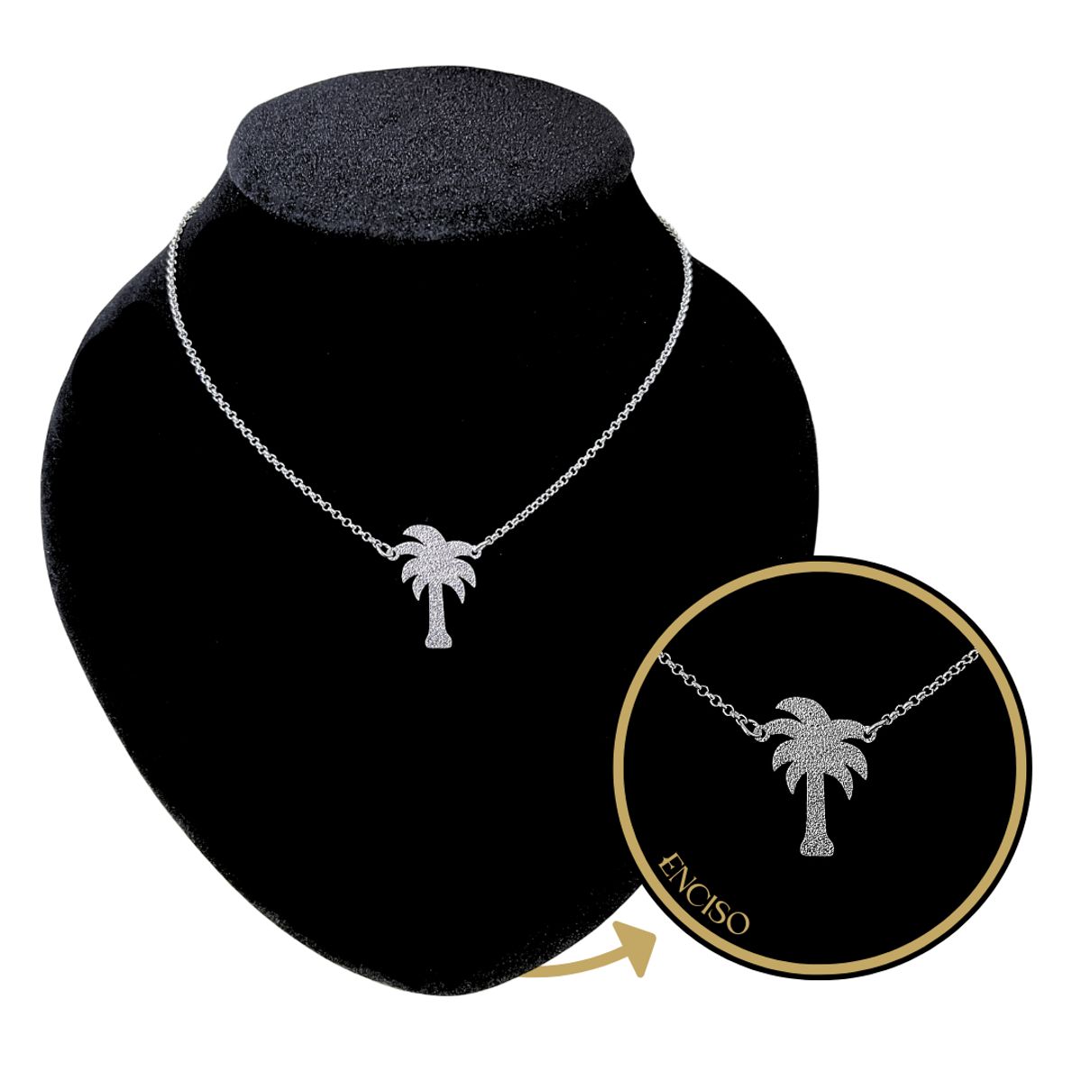 GENERICO - Collar Mujer Palmera Mar Playa Joya Regalo Novia Plata 925