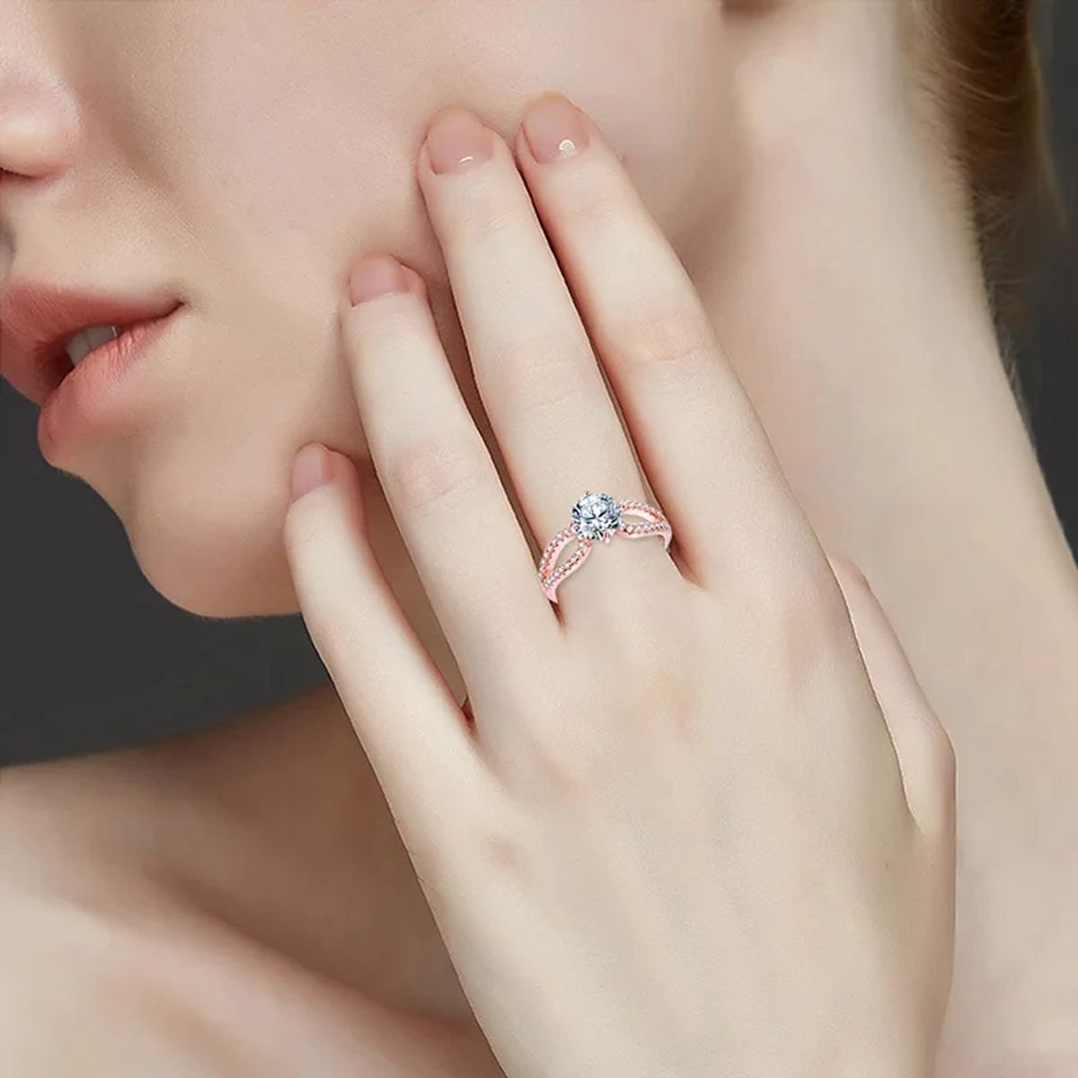 LA TIENDA 88 JOYAS Y ACCESORIOS - La Tienda 88 - Anillo De Compromiso Mujer Bañado Oro 18k - Blanco