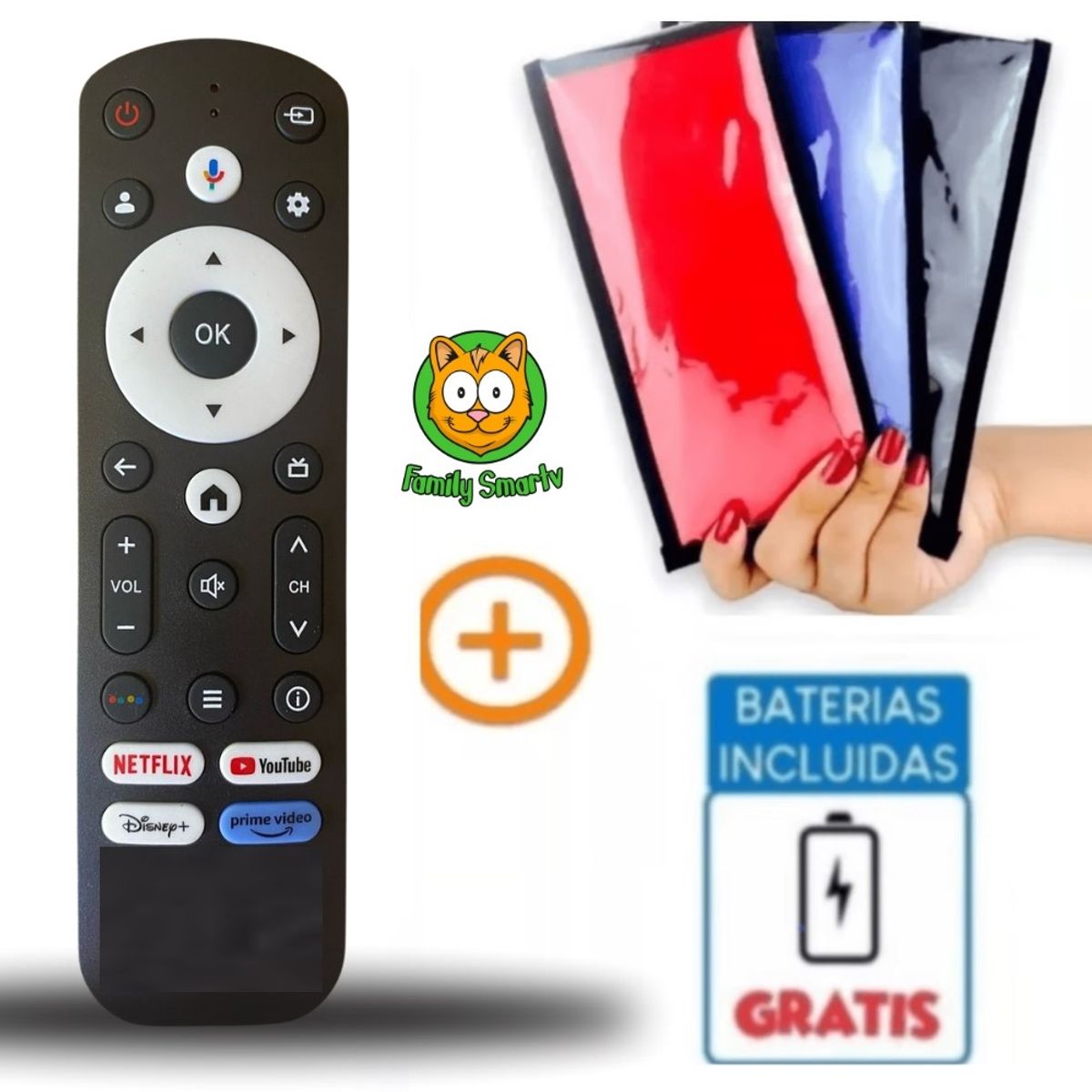 GENERICO - Control Remoto Hyundai Smart tv Modelo: 2024 + Funda