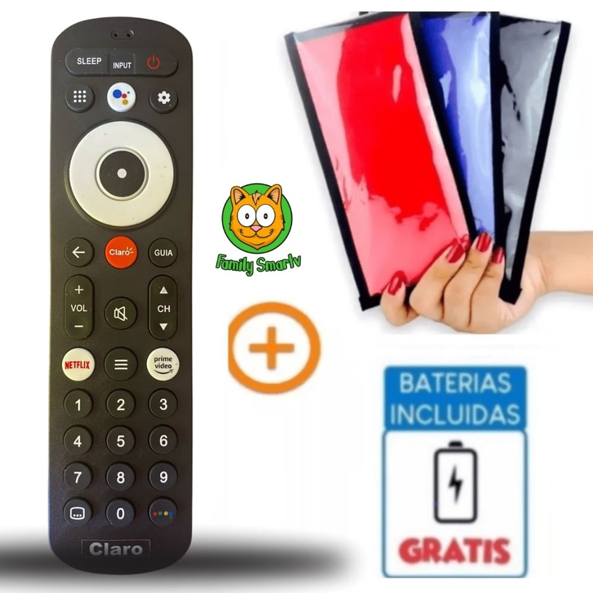 GENERICO - Control Remoto para Decodificador Claro 2024 + Funda