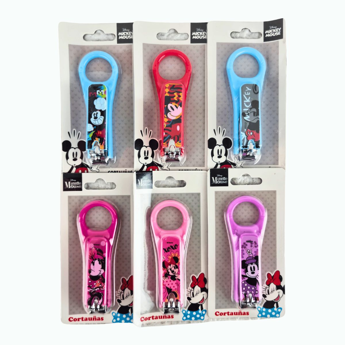 DISNEY - Pack 6 Cortauñas de Colección MINNIE & MICKEY niñas niños
