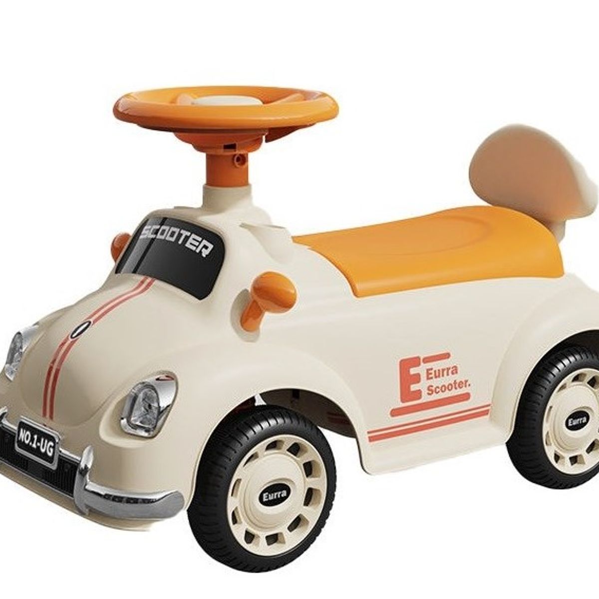 GENERICO - Carrito Clásico Beige con luces y sonido Buggy correpasillos