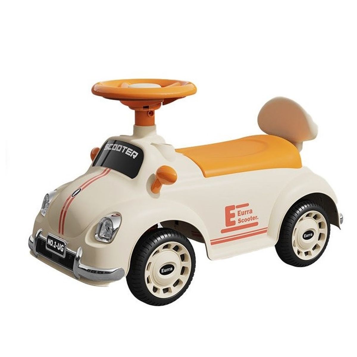 GENERICO - Carrito Clásico Beige con luces y sonido Buggy correpasillos
