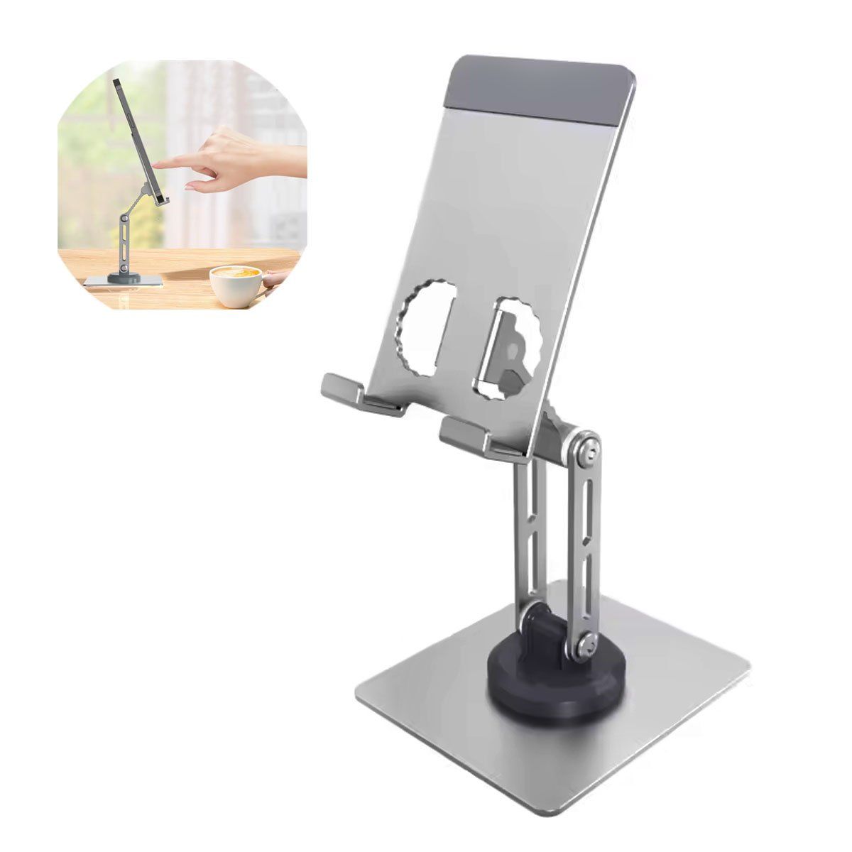 GENERICO - Soporte De Aluminio Para Celulares Y Tablets 360°