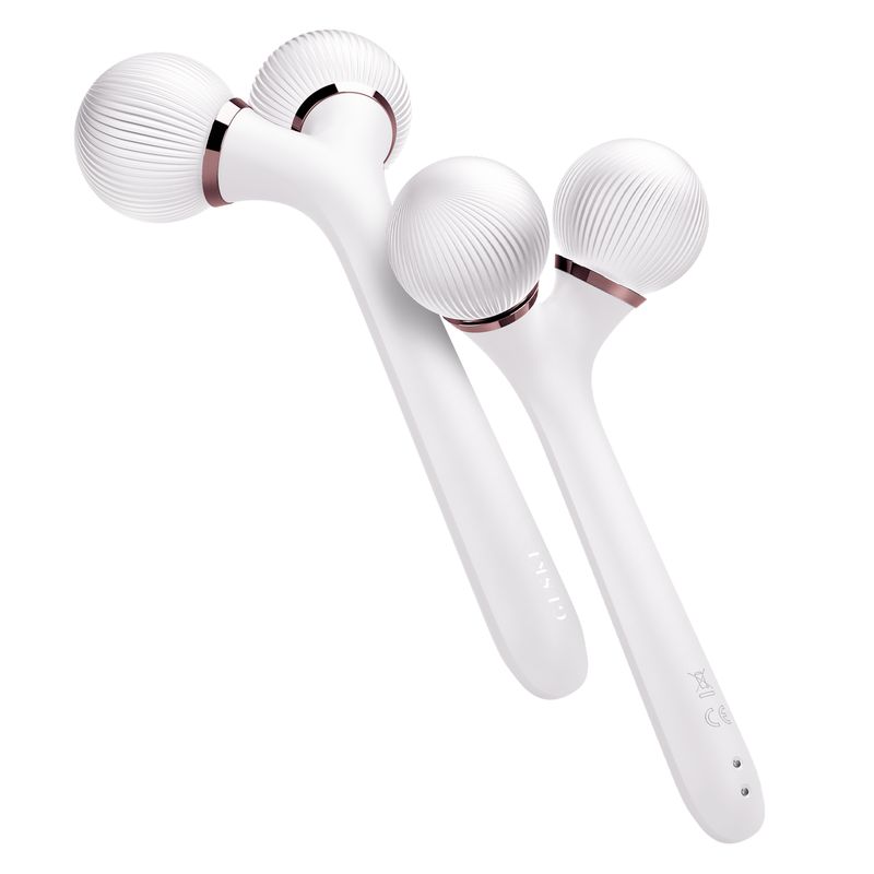 GESKE - Rodillo Facial y Corporal Sónico 4 en 1 Blanco