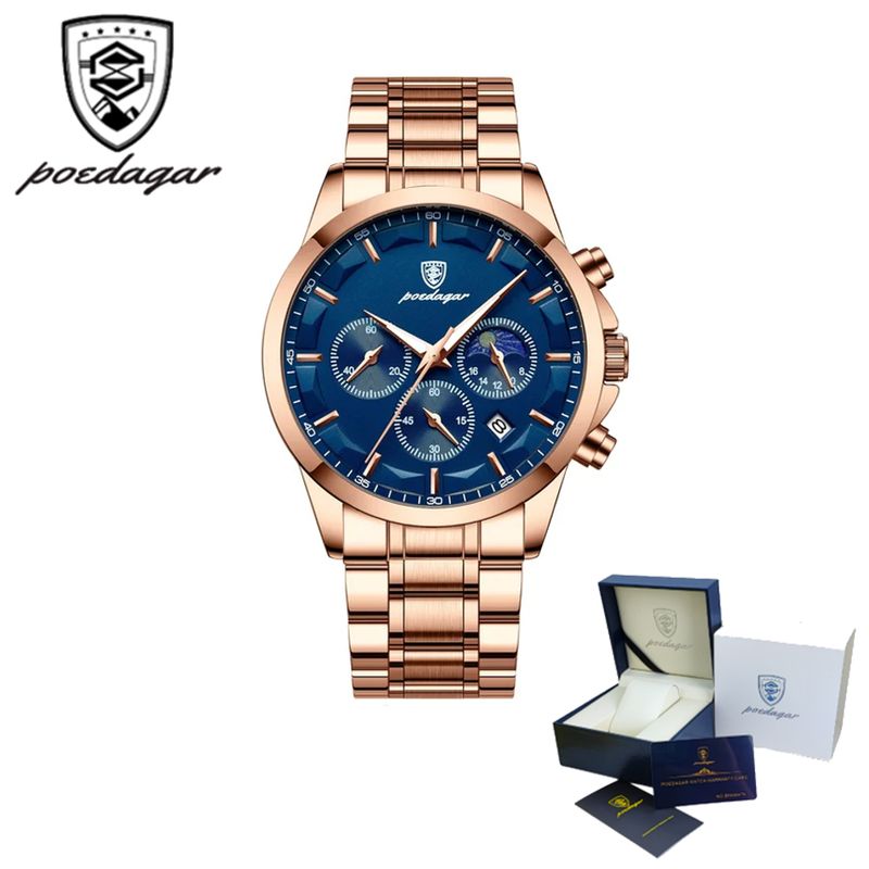 GENERICO - Reloj POEDAGAR para Hombre - Elegante - Acero