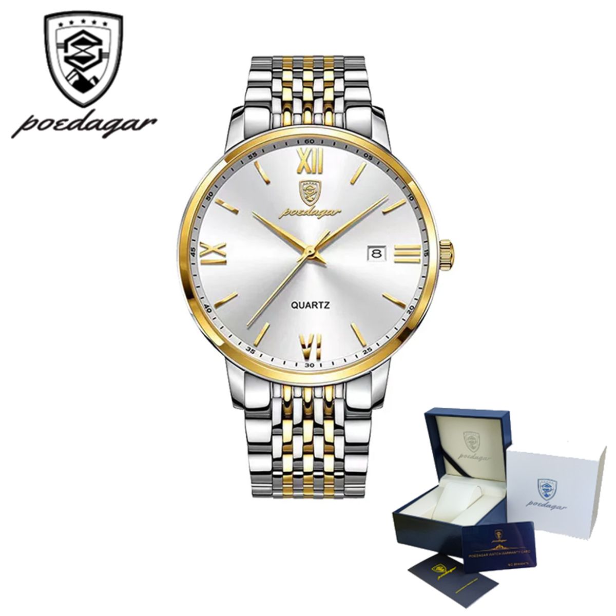 GENERICO - Reloj POEDAGAR para Hombre - Elegante - Acero_.