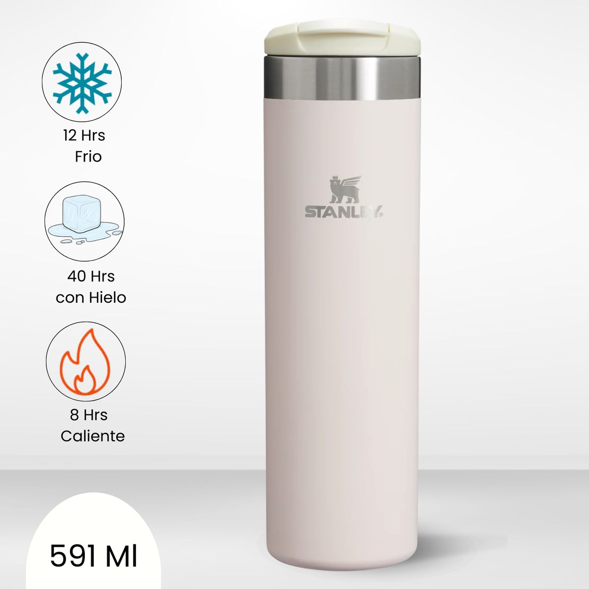 STANLEY - Botella Aerolight Transit Rose Quartz Stanley 591ml