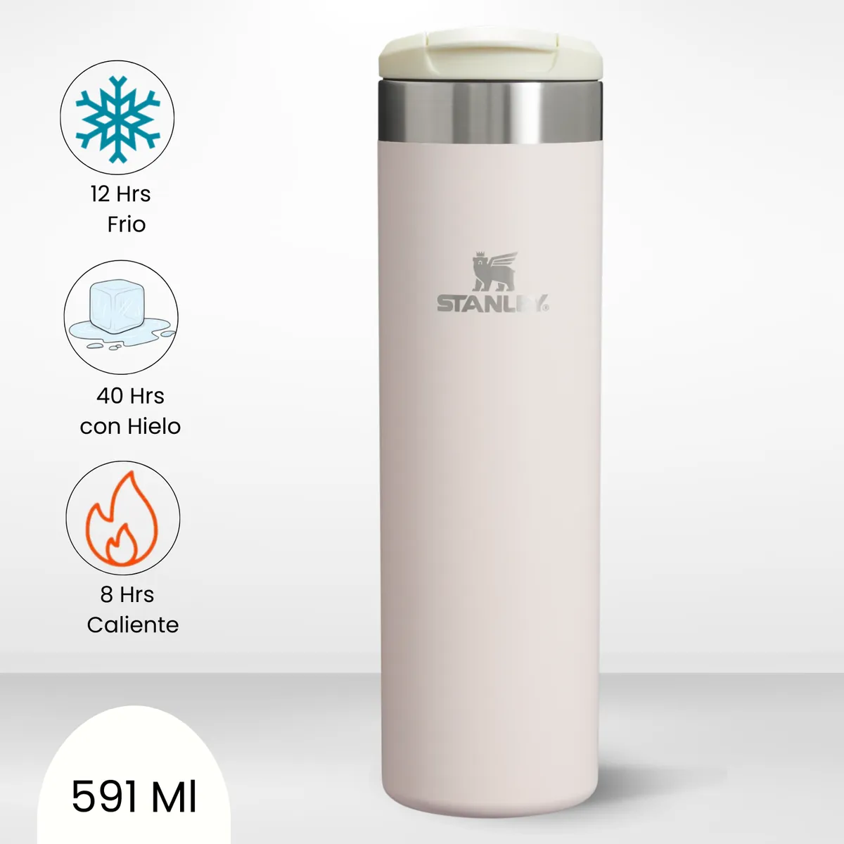 STANLEY - Botella Aerolight Transit Rose Quartz Stanley 591ml