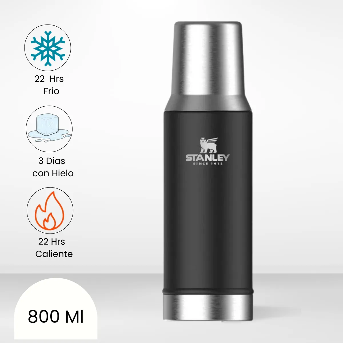 STANLEY - Termo de Bebida Mate System Negro Stanley 800ml