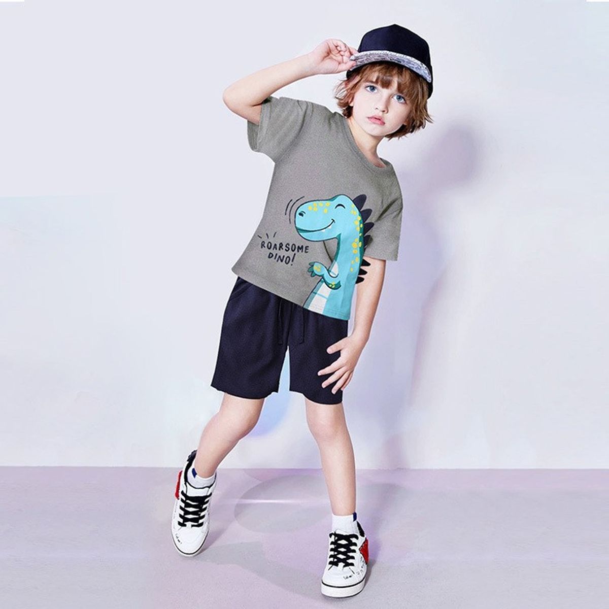 DENISASAA - Traje de dos piezas de moda de verano de manga corta para niño