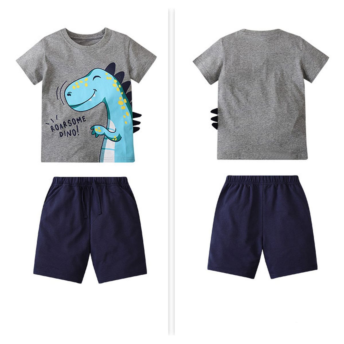 DENISASAA - Traje de dos piezas de moda de verano de manga corta para niño