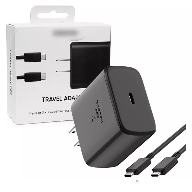 GENERICO - Cargador Compatible de Samsung 45w Carga Rapida S20 Note S21 S22 s23