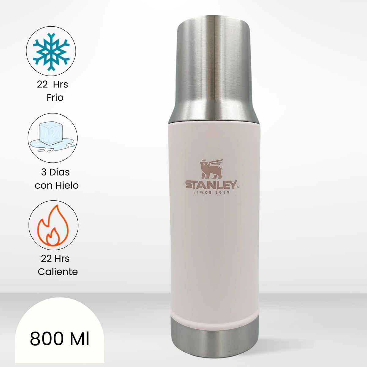 STANLEY - Termo de Bebida Mate System Rosa Quartz Stanley 800ml