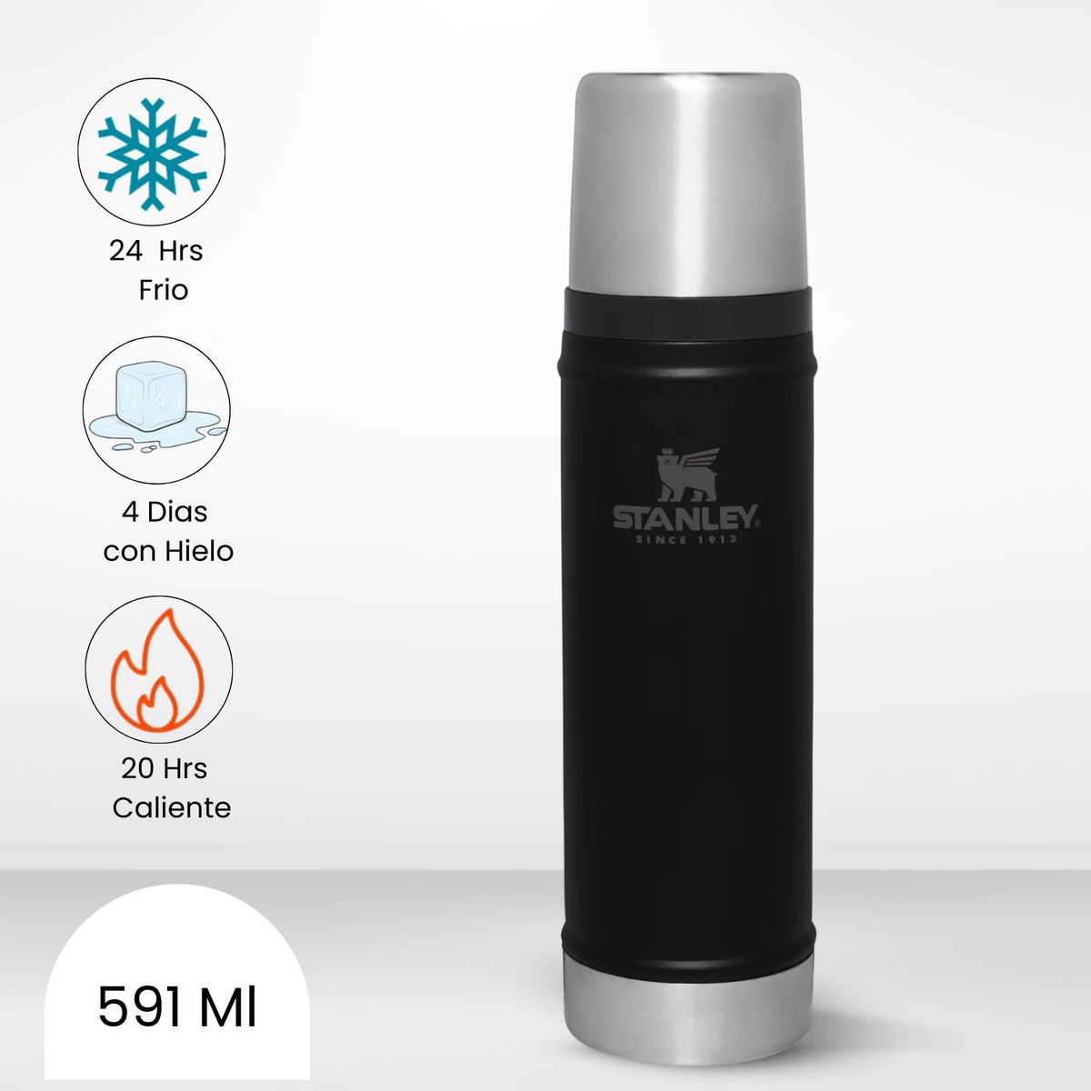 STANLEY - Termo de Bebida Stanley Classic Negro 591ml