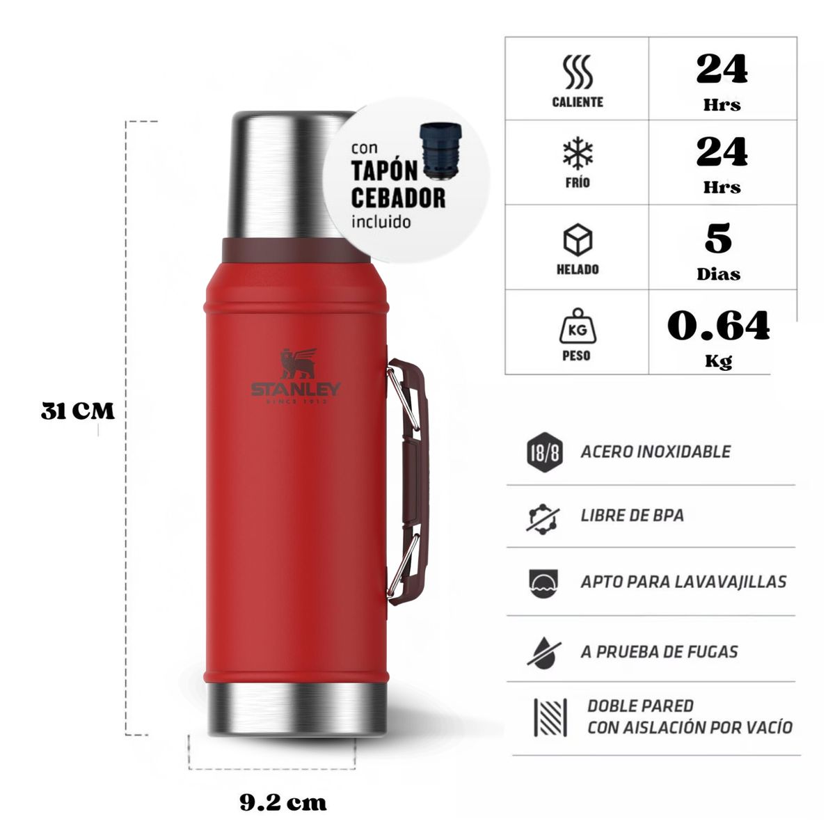 STANLEY - Combo Stanley Termo Classic 946 + Matero 236ml Lava