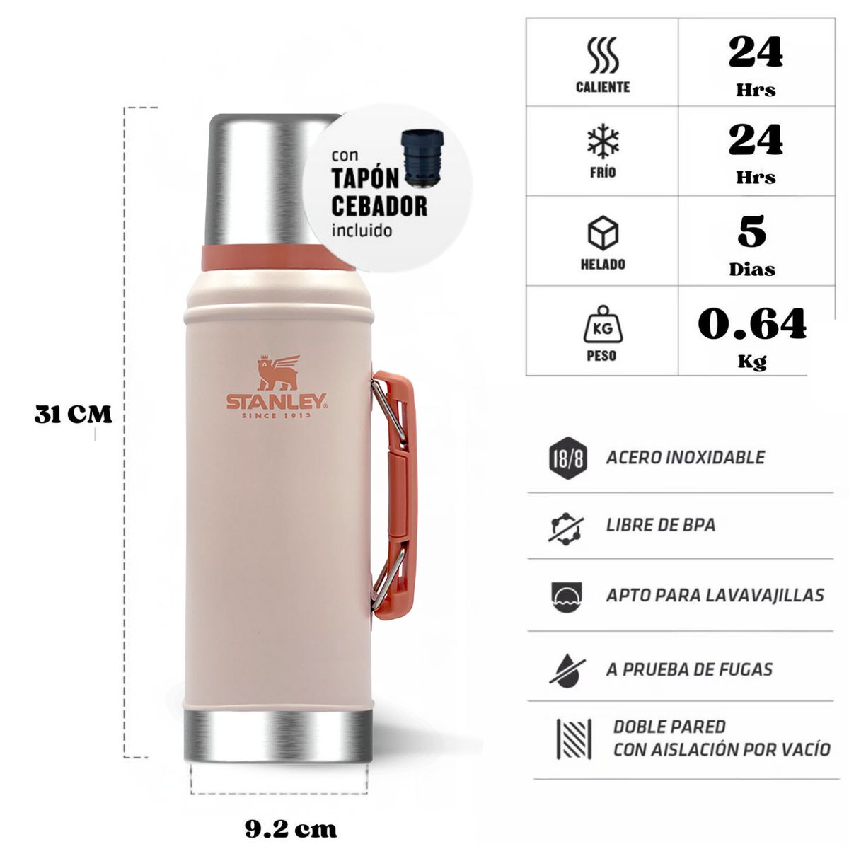 STANLEY - Combo Stanley Termo Classic 946 + Matero 236ml Limestone