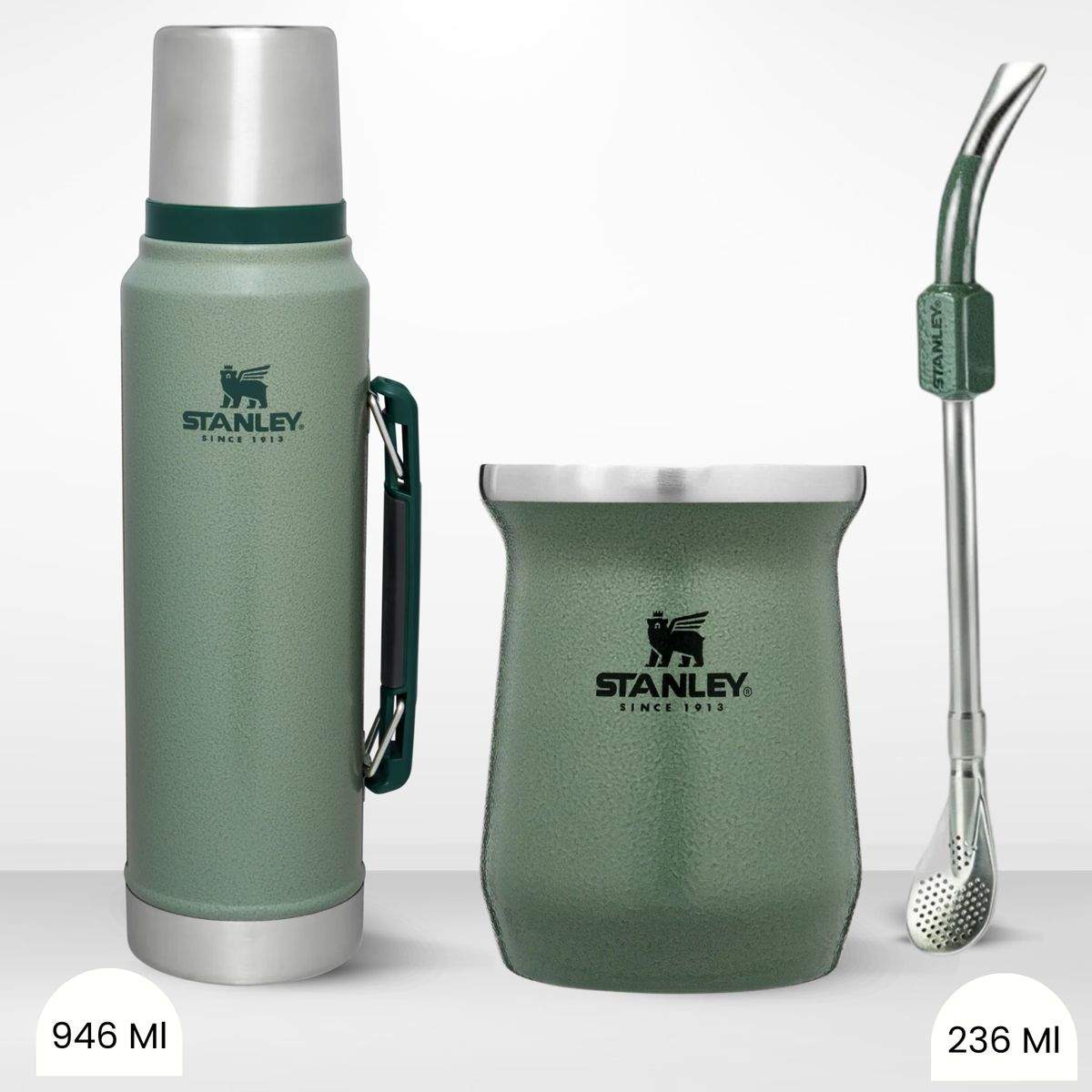 STANLEY - Combo Stanley Termo Classic 946 + Matero 236ml + Bombilla Verde