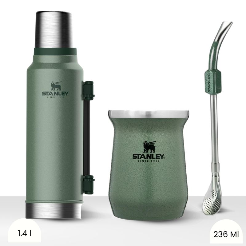STANLEY - Combo Stanley Termo Classic 1.4l + Matero 236ml + Bombilla Verde