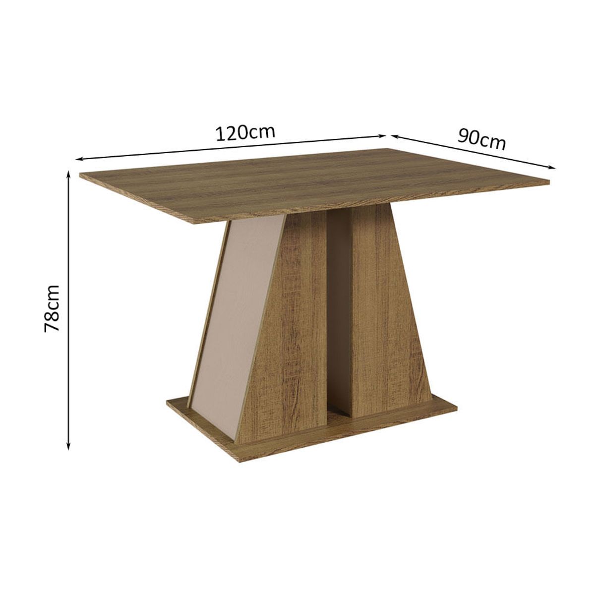 MADESA - Mesa de Comedor Rectangular 4 Lugares