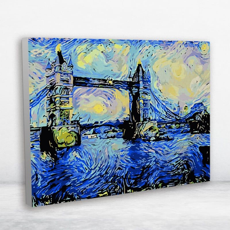 MAKA - PINTURA CON NUMEROS STARRY BRIDGE 35X45 CM MAKA