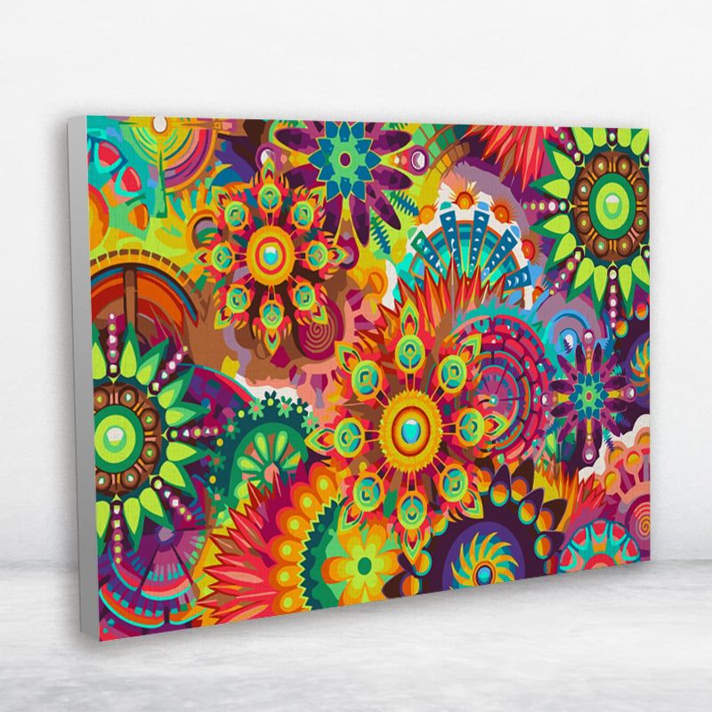 MAKA - PINTURA CON NUMEROS MANDALA 35X45 CM MAKA