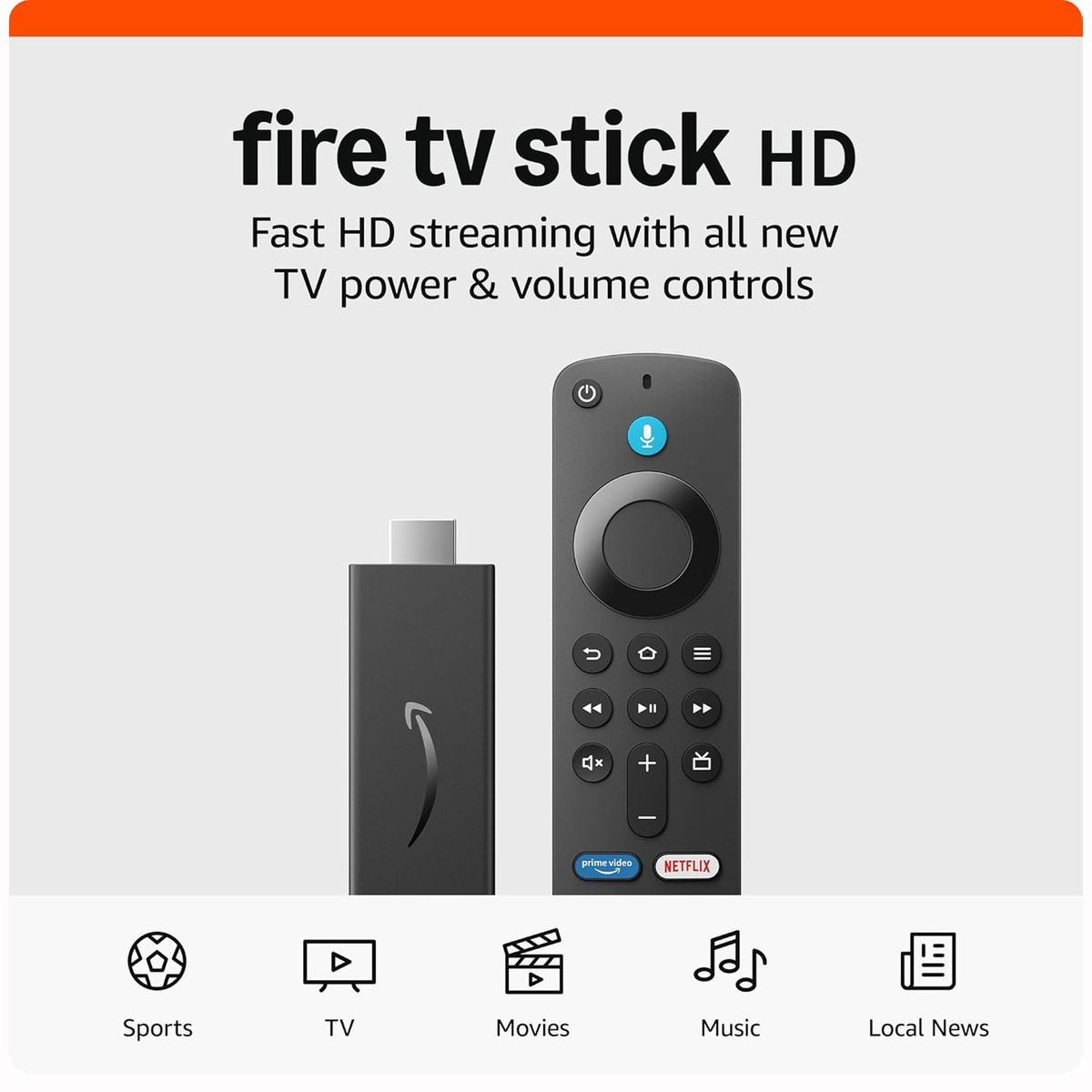 AMAZON - Amazon Fire TV Stick HD 3ra Gen Con Alexa Voice Remote WiFi 5