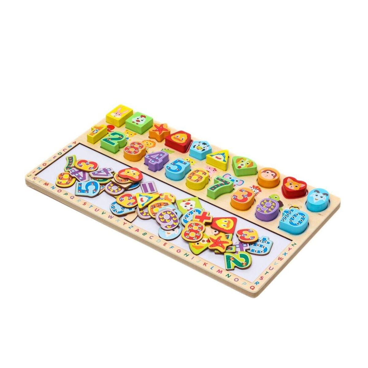 GENERICO - Tablero Didáctico Encaje Pizarra Magnética 3 en 1