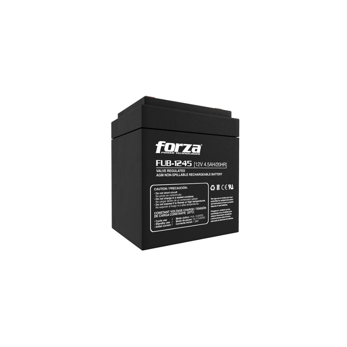 FORZA - Bateria FORZA Plomo Acido 12V 4.5 Ah - FUB-1245