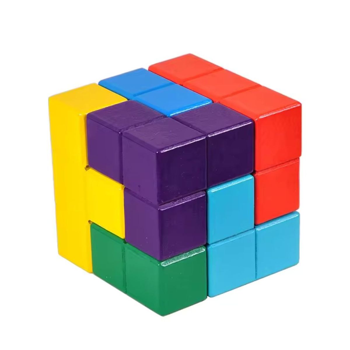 GENERICO - Rompecabezas Tridimensional Cubo Soma Multicolor