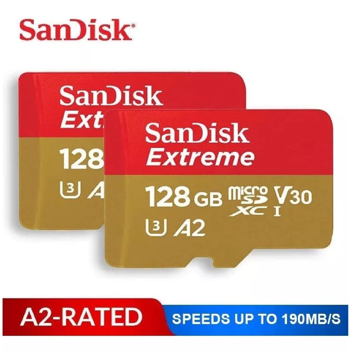 SANDISK - Tarjeta de memoria SanDisk extreme 128GB 190 MBS