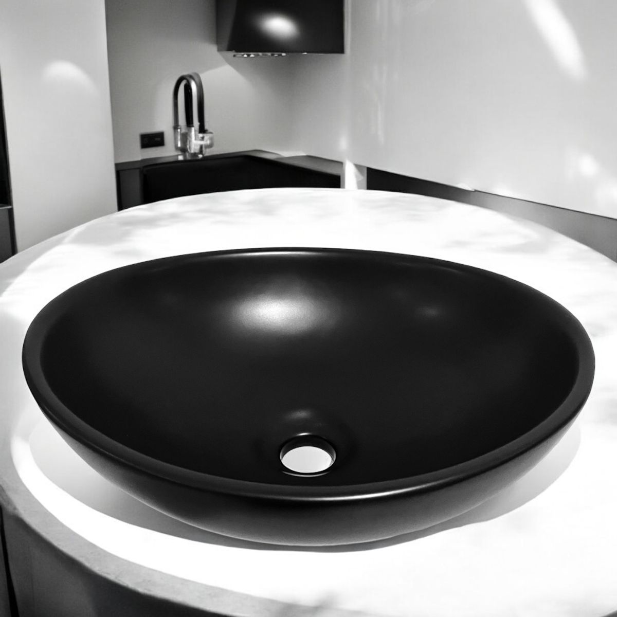 GENERICO - Bowl Ovalado  Negro Mate