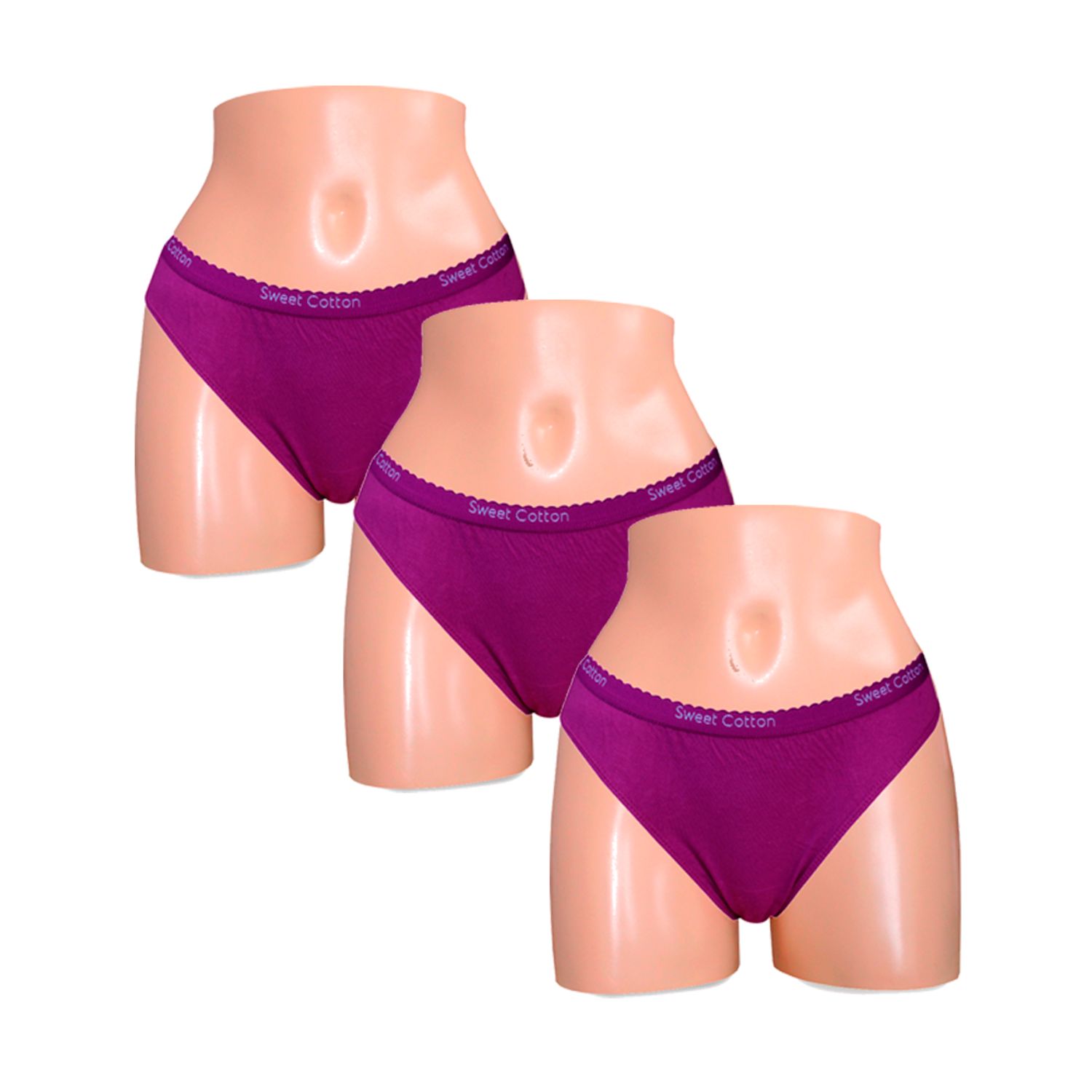 Pack x3 Bikini Sweet Cotton Lila SWEET COTTON