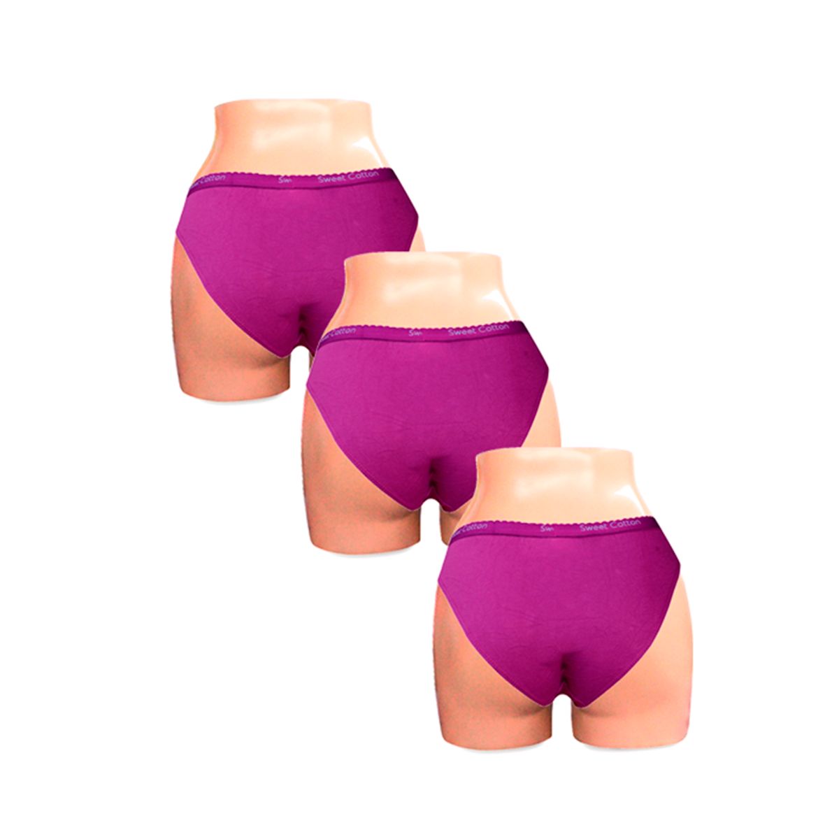 SWEET COTTON - Pack x3 Bikini Sweet Cotton Lila